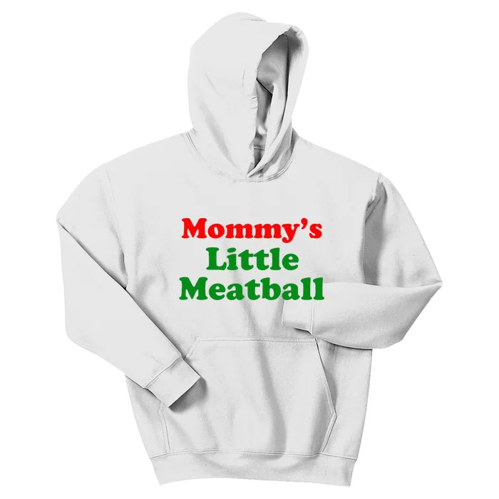 Mommys Little Meatball Funny Italian Joke Kids Hoodie