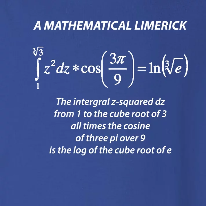 Mathematical Limerick Math Geek Nerd Gift Meaningful Gift Toddler Long Sleeve Shirt