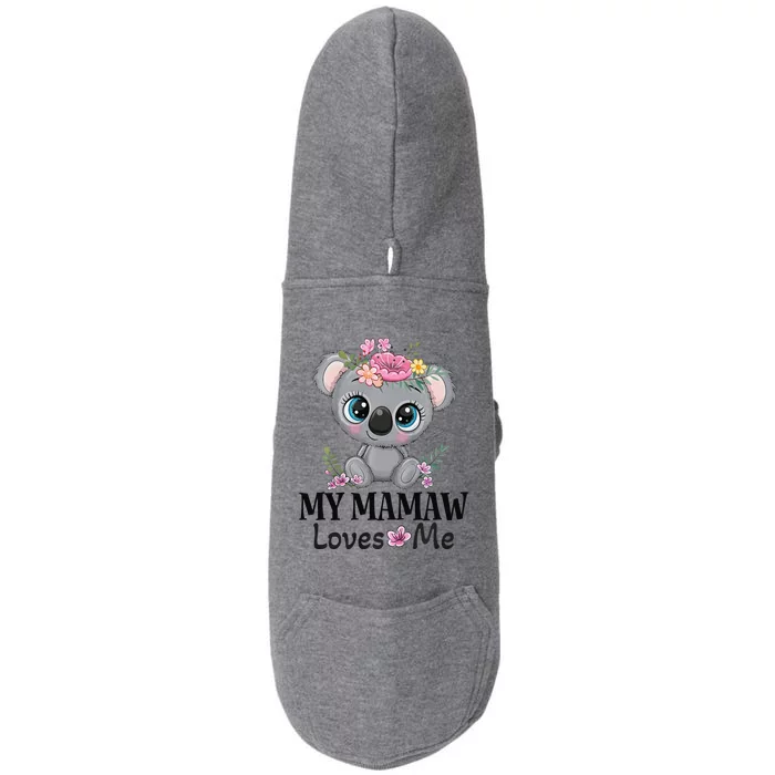 Mamaw Loves Me Grandchild Koala Doggie 3-End Fleece Hoodie