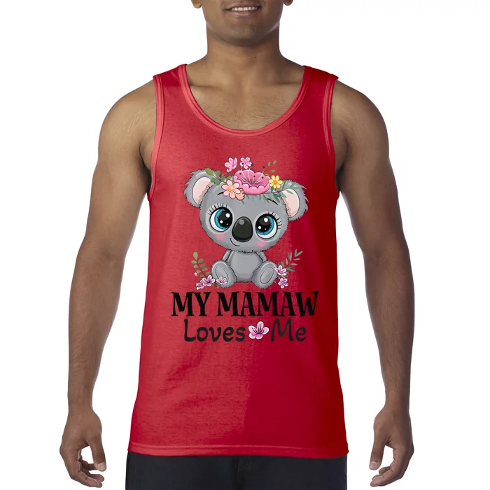 Mamaw Loves Me Grandchild Koala Tank Top