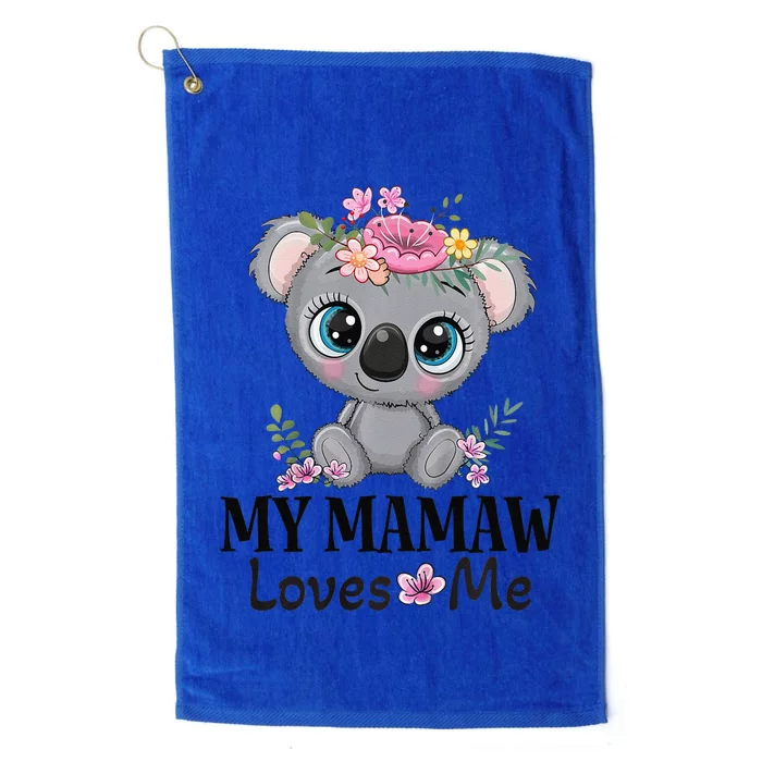 Mamaw Loves Me Grandchild Koala Platinum Collection Golf Towel