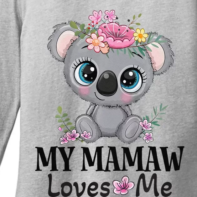 Mamaw Loves Me Grandchild Koala Womens CVC Long Sleeve Shirt