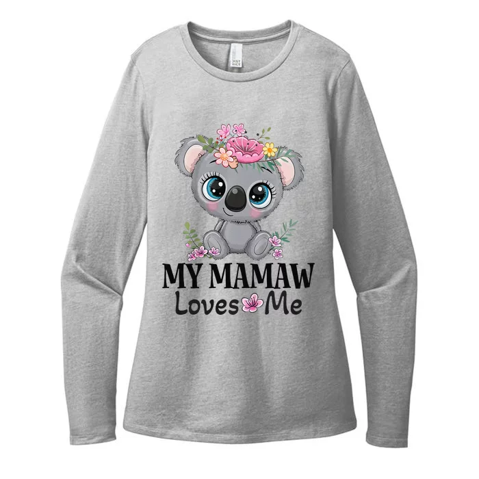 Mamaw Loves Me Grandchild Koala Womens CVC Long Sleeve Shirt