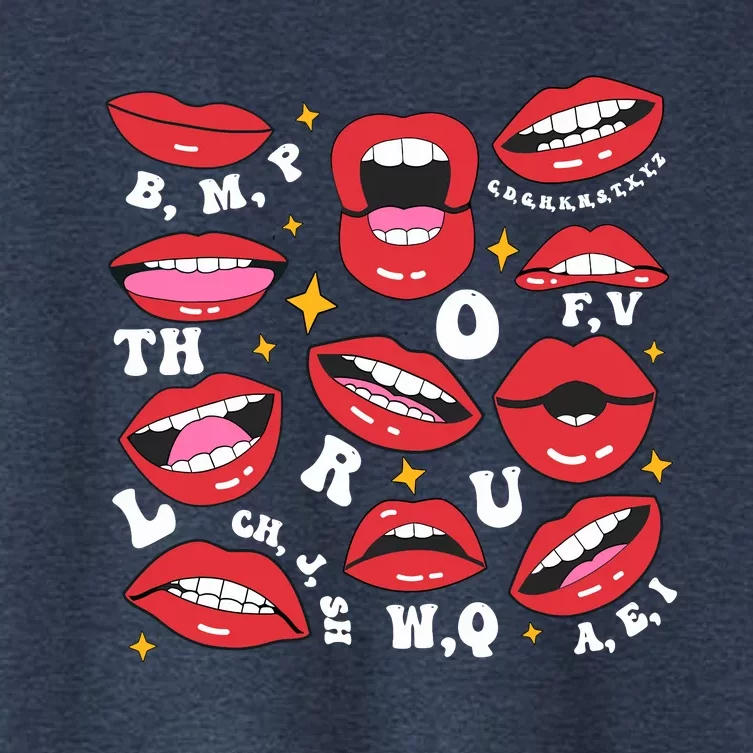 Mouth Lips Women's Crop Top Tee