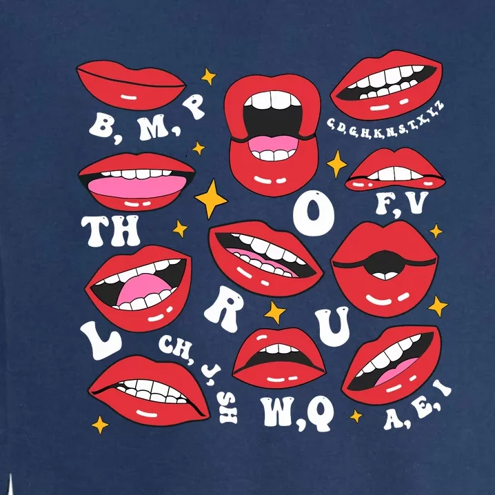 Mouth Lips Garment-Dyed Sweatshirt