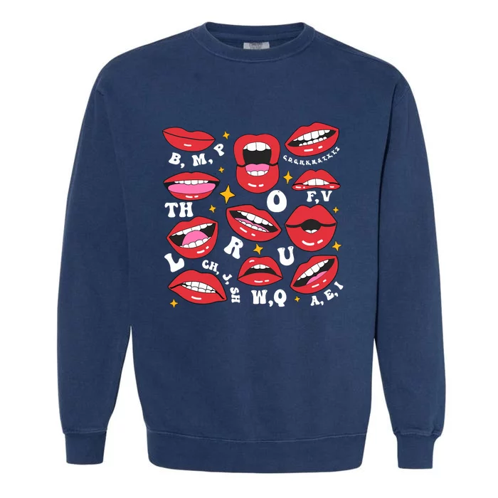 Mouth Lips Garment-Dyed Sweatshirt