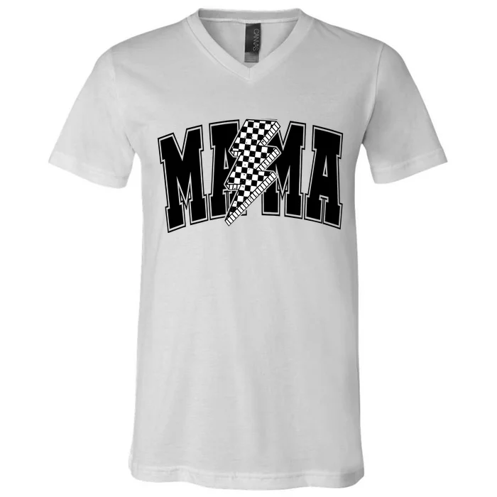 Mama Lightning Mother’S Day V-Neck T-Shirt