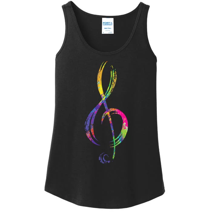 Musican Lover Musical Notes Just Music Ladies Essential Tank