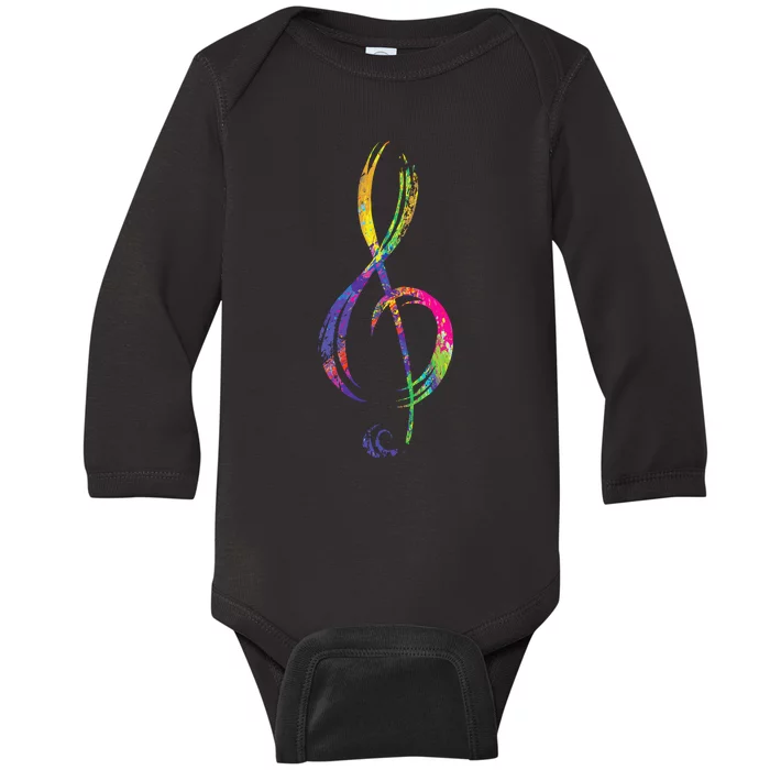 Musican Lover Musical Notes Just Music Baby Long Sleeve Bodysuit