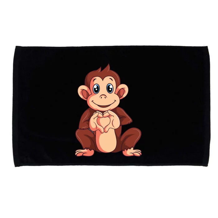 Monkey Lover Microfiber Hand Towel