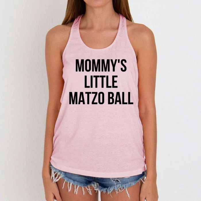 MommyS Little Matzo Ball Women's Knotted Racerback Tank