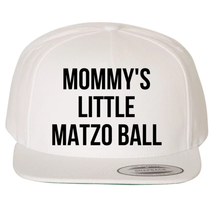 MommyS Little Matzo Ball Wool Snapback Cap