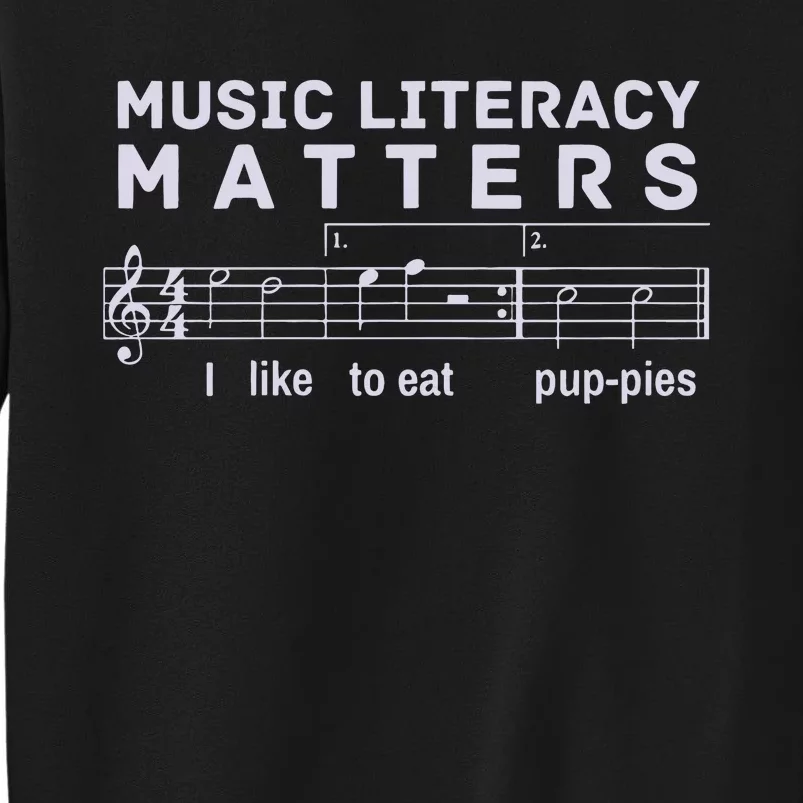 Music Literacy Matters Puppies Song Tall Sweatshirt