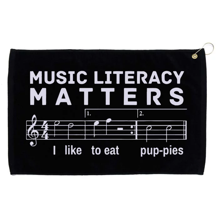 Music Literacy Matters Puppies Song Grommeted Golf Towel