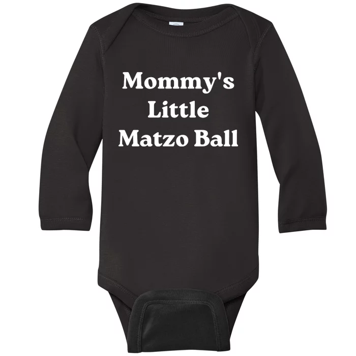 MommyS Little Matzo Ball Baby Long Sleeve Bodysuit