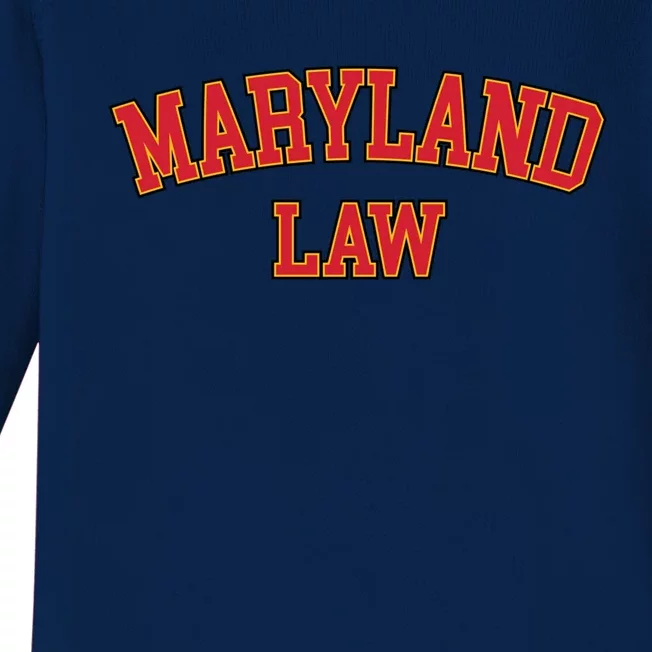 Maryland Law Maryland Bar Graduate Gift Lawyer College Meaningful Gift Baby Long Sleeve Bodysuit