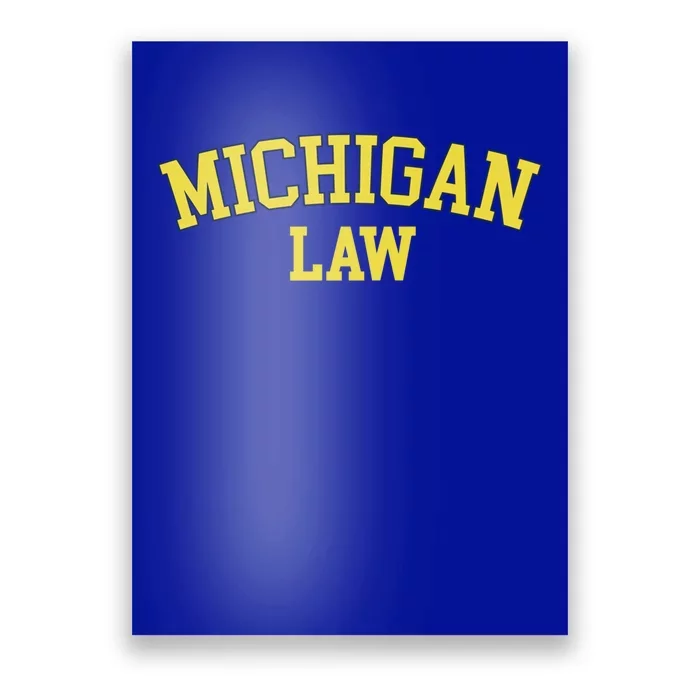 Michigan Law Michigan Bar Graduate Gift Lawyer College Gift Poster