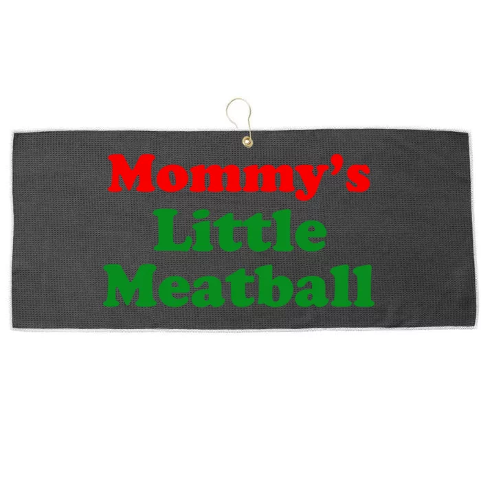 Mommys Little Meatball Funny Italian Joke Large Microfiber Waffle Golf Towel