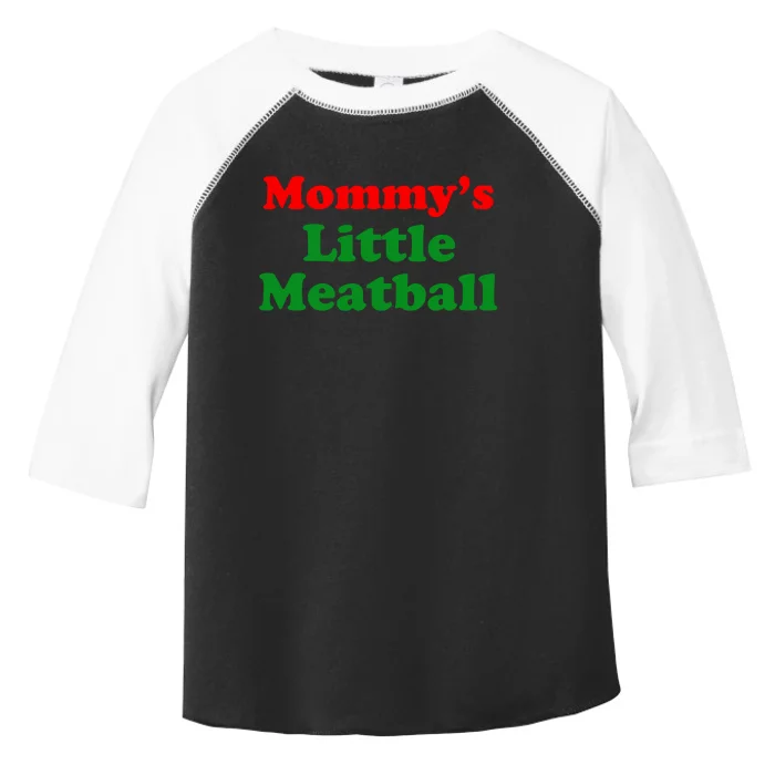 Mommys Little Meatball Funny Italian Joke Toddler Fine Jersey T-Shirt