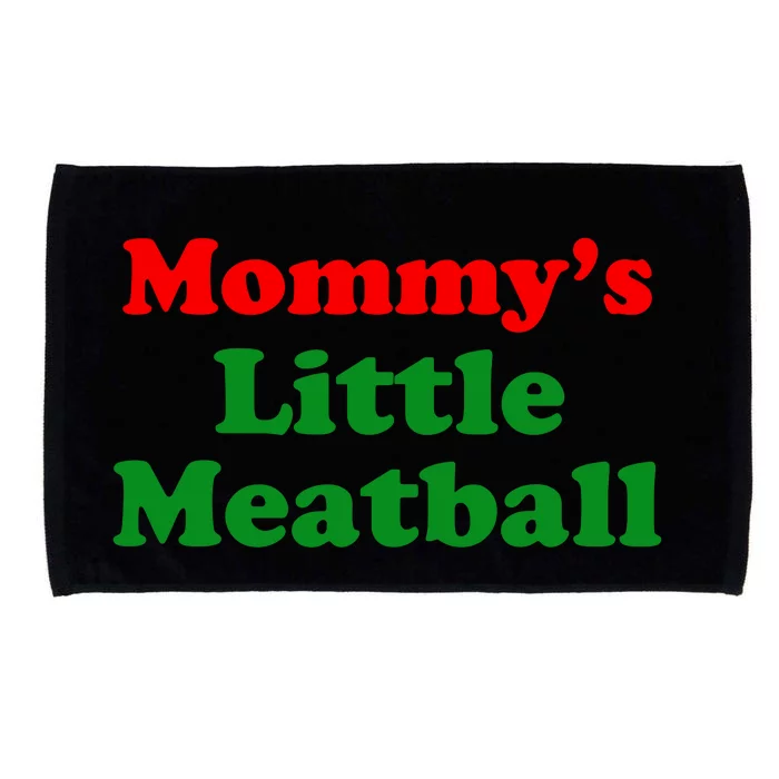 Mommys Little Meatball Funny Italian Joke Microfiber Hand Towel