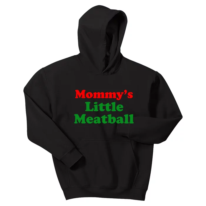 Mommys Little Meatball Funny Italian Joke Kids Hoodie