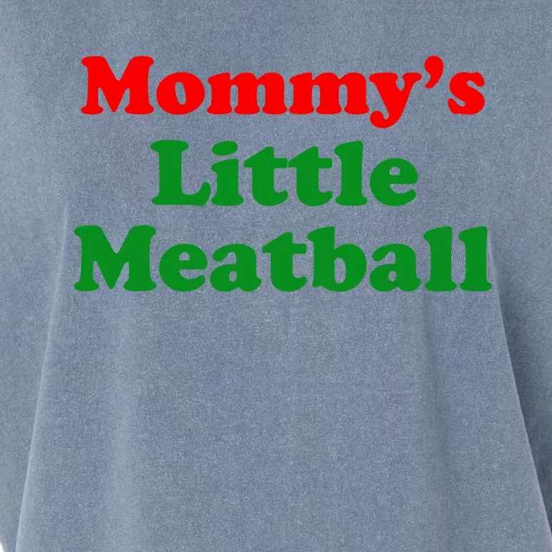 Mommys Little Meatball Funny Italian Joke Garment-Dyed Women's Muscle Tee