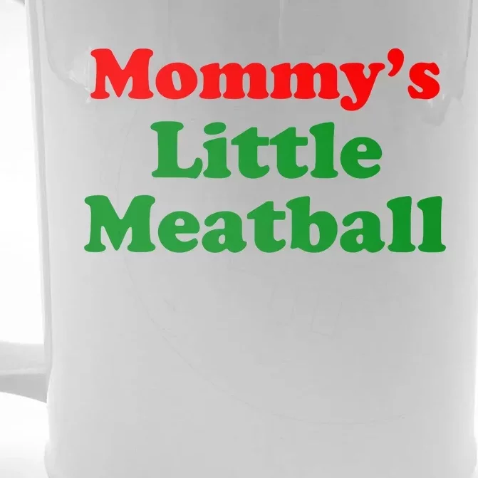 Mommys Little Meatball Funny Italian Joke Front & Back Beer Stein