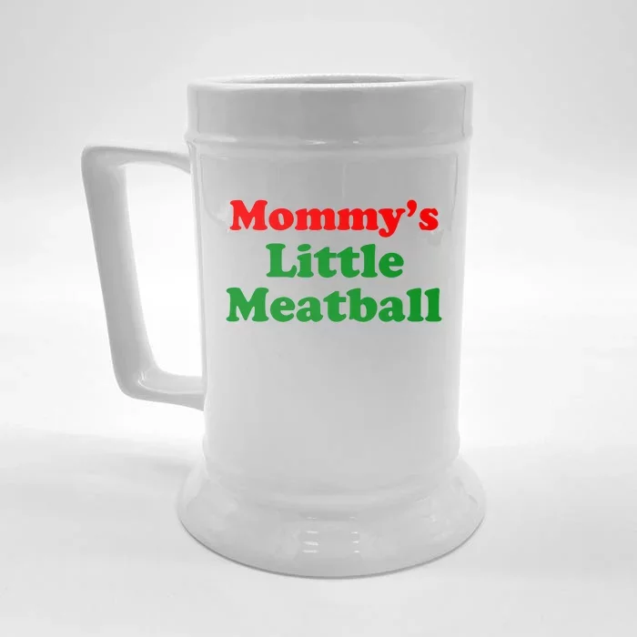 Mommys Little Meatball Funny Italian Joke Front & Back Beer Stein