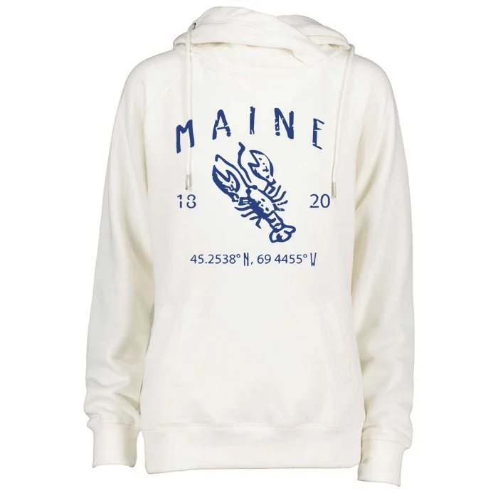 Maine Lobster Womens Funnel Neck Pullover Hood