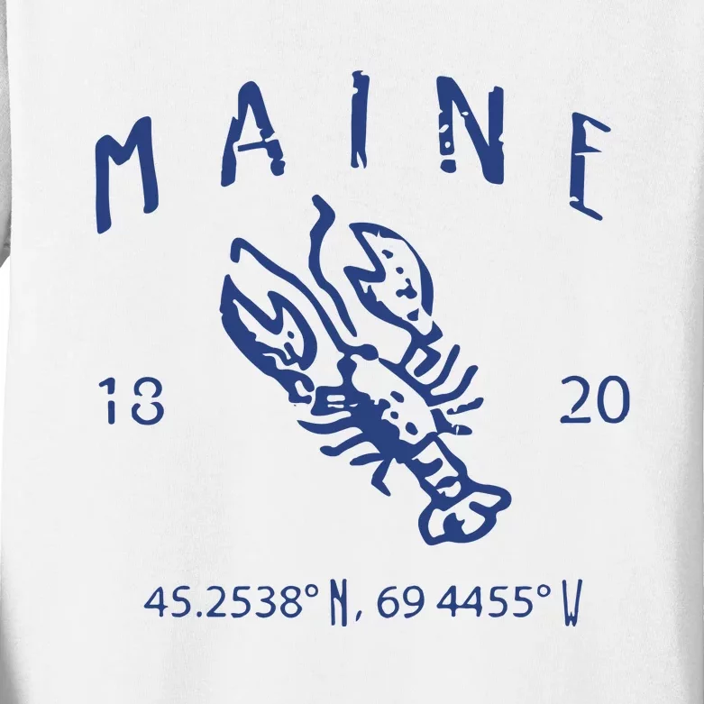 Maine Lobster Kids Long Sleeve Shirt