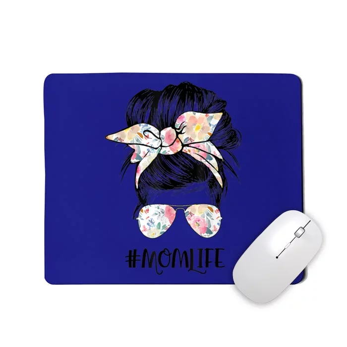 Mom Life Messy Hair Bun Mothers Day Cool Gift Mousepad