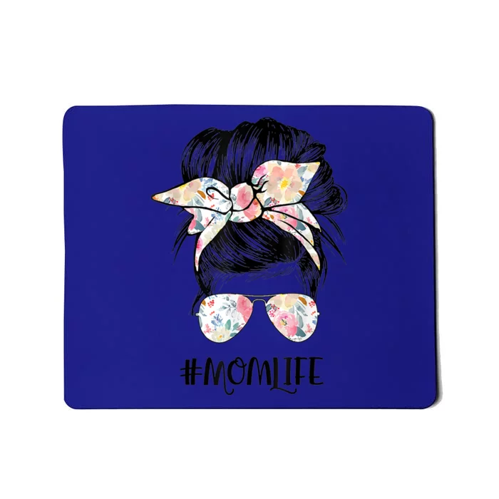 Mom Life Messy Hair Bun Mothers Day Cool Gift Mousepad