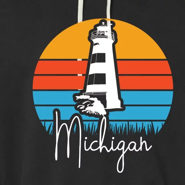 Michigan Lighthouse Garment-Dyed Fleece Hoodie