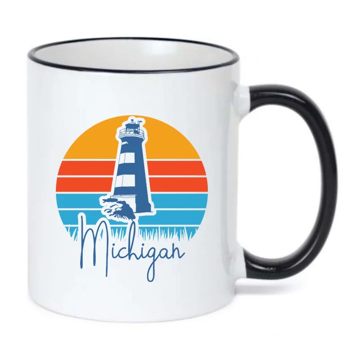 Michigan Lighthouse Black Color Changing Mug