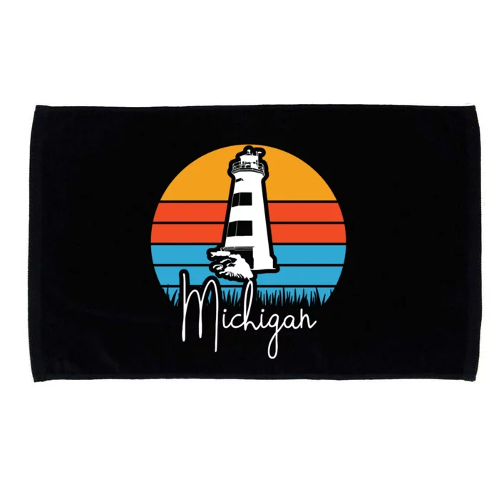 Michigan Lighthouse Microfiber Hand Towel