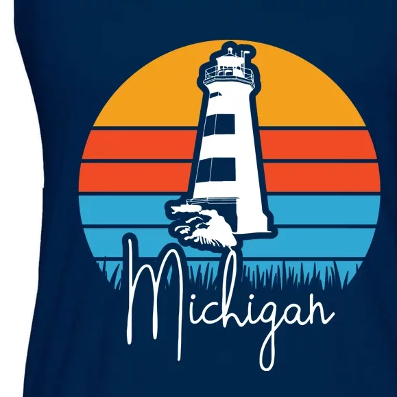 Michigan Lighthouse Ladies Essential Flowy Tank