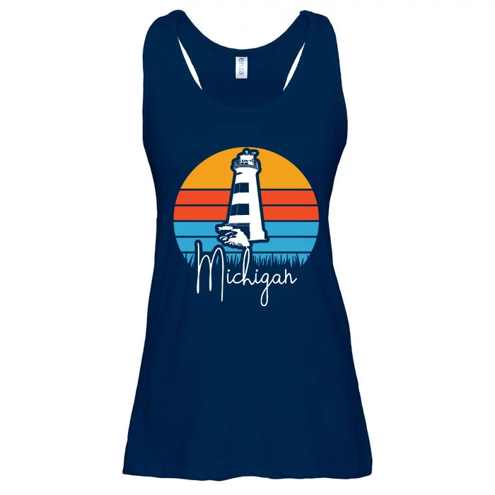 Michigan Lighthouse Ladies Essential Flowy Tank