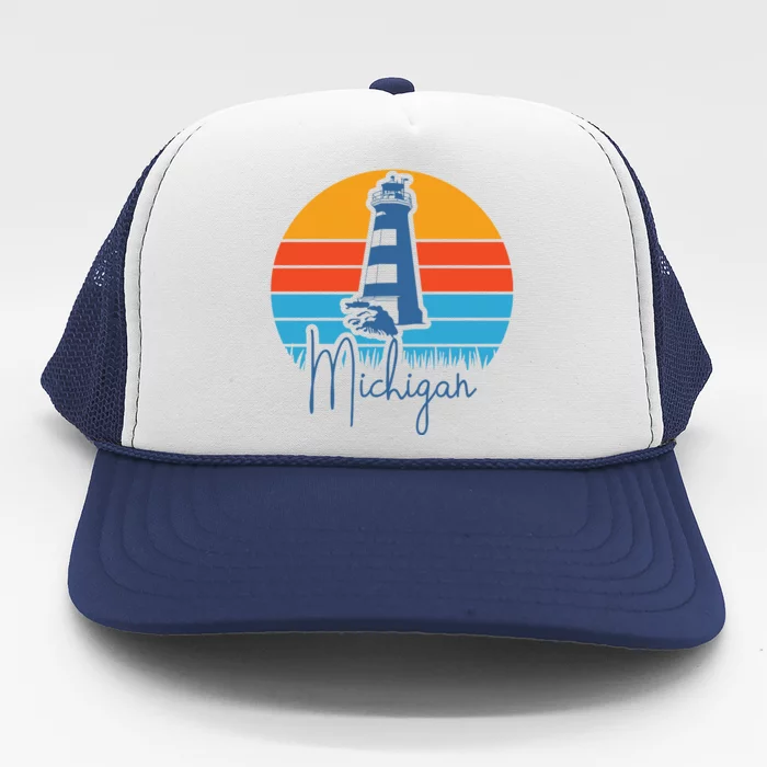 Michigan Lighthouse Trucker Hat