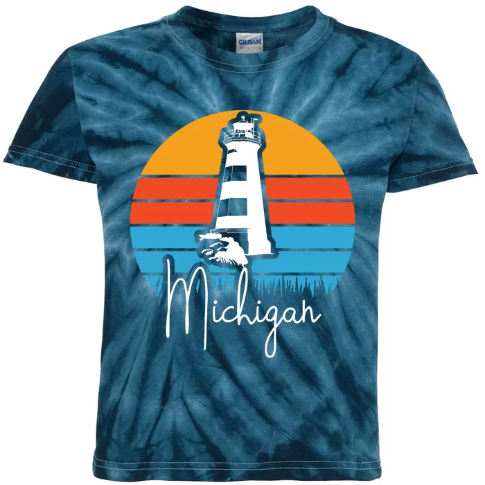 Michigan Lighthouse Kids Tie-Dye T-Shirt