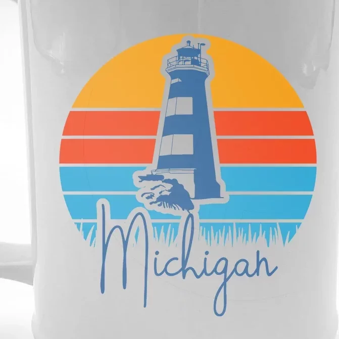 Michigan Lighthouse Front & Back Beer Stein