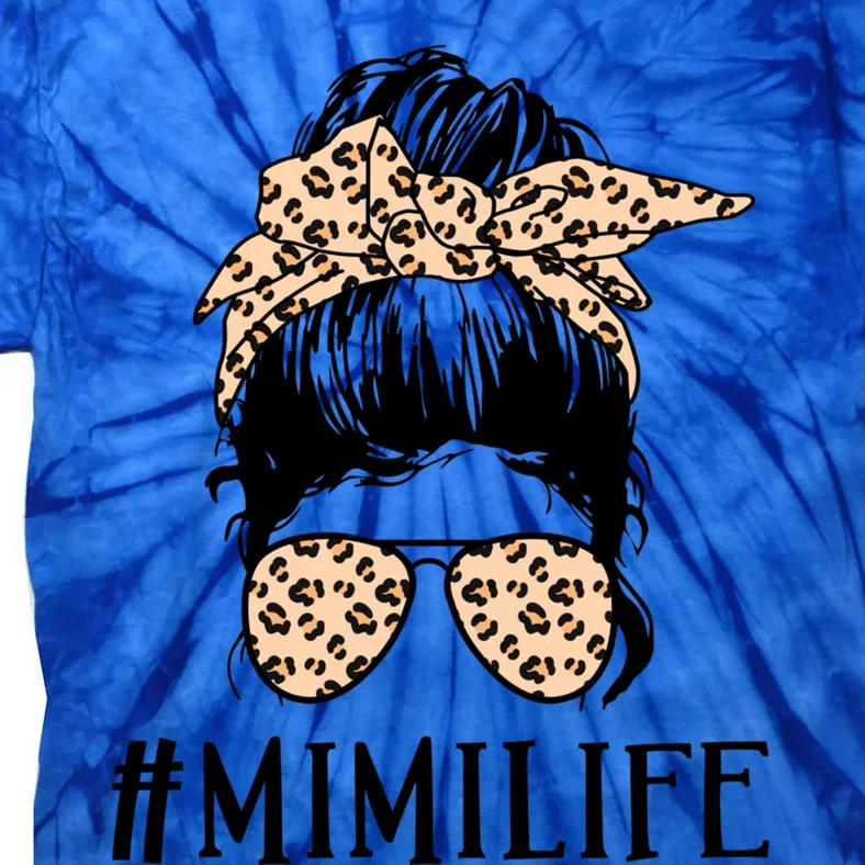 Mimi Life Messy Bun Hair Glasses Meaningful Gift Tie-Dye T-Shirt