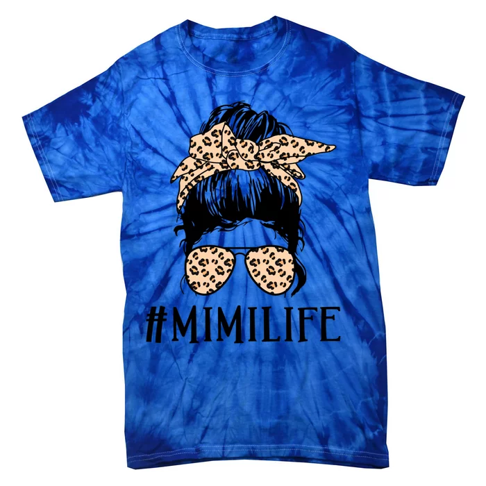 Mimi Life Messy Bun Hair Glasses Meaningful Gift Tie-Dye T-Shirt