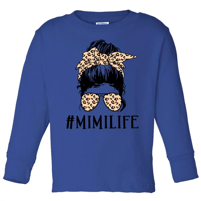 Mimi Life Messy Bun Hair Glasses Meaningful Gift Toddler Long Sleeve Shirt