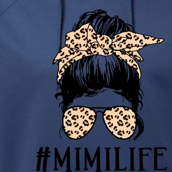 Mimi Life Messy Bun Hair Glasses Meaningful Gift Performance Fleece Hoodie