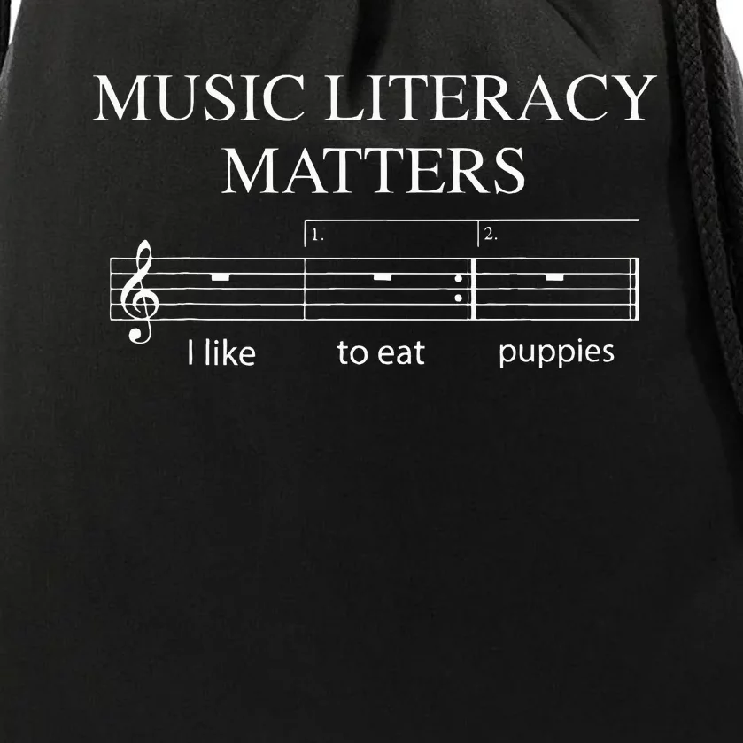 Music Literacy Matters Drawstring Bag