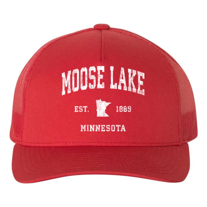 Moose Lake Minnesota Mn Vintage Athletic Sports Yupoong Adult 5-Panel Trucker Hat