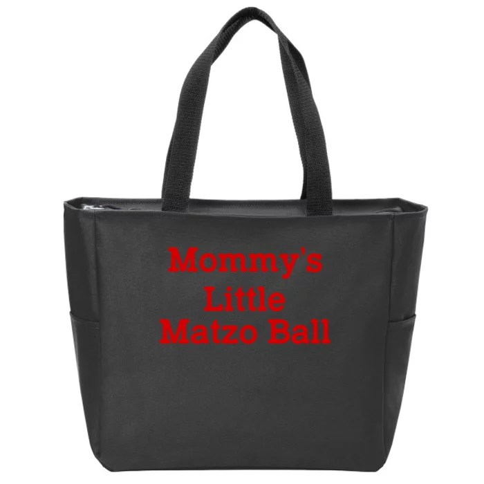 MommyS Little Matzo Ball Funny Zip Tote Bag