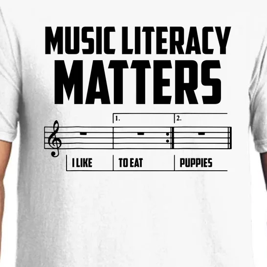 Music Literacy Matters I Like To Eat Puppies Pajama Set