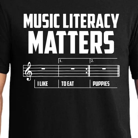 Music Literacy Matters I Like To Eat Puppies Pajama Set