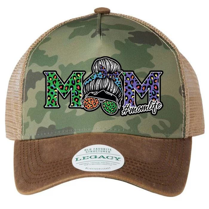 Mom Life Mothers Day Hair Bun Legacy Tie Dye Trucker Hat